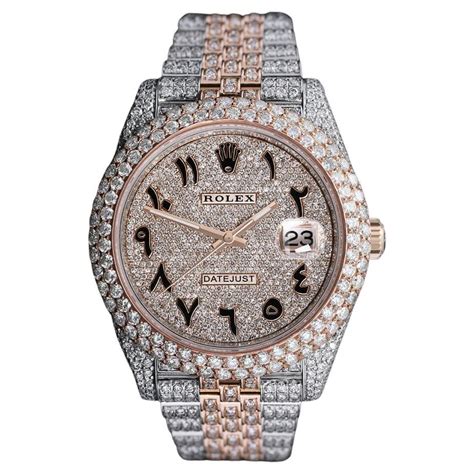 iced out rolex women's
